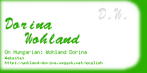 dorina wohland business card